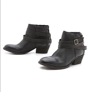 H by Hudson Black Horrigan Wrap Strap Booties